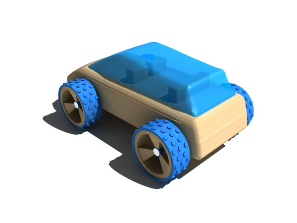 max toy car - Blue wooden toy car... by gile.073